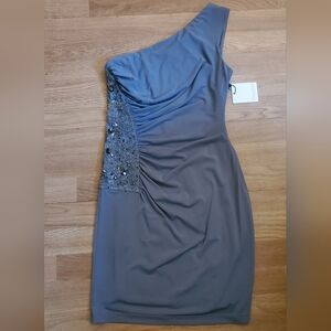 Grey single strap short dress